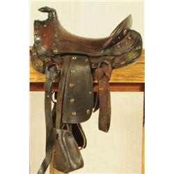 Early Spotted Childs Saddle with Stand