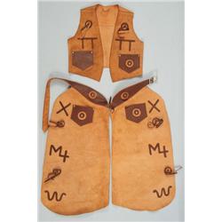 Tophand Togs Child's Chaps Set in Box Yoakum TX