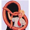 Image 2 : 1920 Purity Pretzels Diecut Cardboard Sign NOS