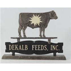 Dekalb Feed Diecast Advertising With Figural Cow