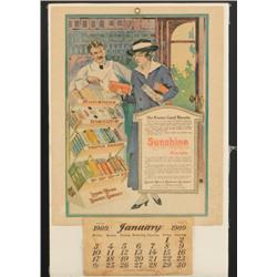 1909 Sunshine Biscuits Advertising Calendar