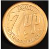 Image 1 : 7 Up Advertising Brass Crosswalk Marker