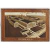 Image 1 : Pete Bros. Factory Scene Self Framed Tin Sign