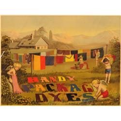 Handy Package Dyes Cardboard Advertising