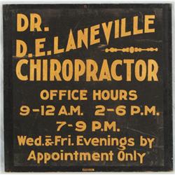 Dr. D.E. Laneville Chiropractor Office Sign
