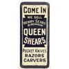 Image 1 : Porcelain Queen Shears Advertising Door Push