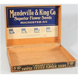 Mandeville & King Flower Seed Display Box