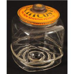 Chicos Peanut Advertising Countertop Display Jar
