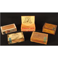 Collection of 5 Cigar Boxes Stonewall Jackson