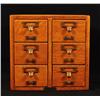 Image 1 : 6 Drawer Oak Filing Card Cabinet