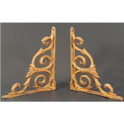Pair of Ornate Cast Iron Shelf Brackets