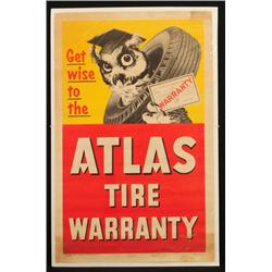 Atlas Tire Warranty Advertising Poster