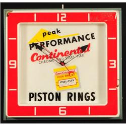 Continental Piston Ring Advertising Clock