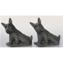 Cast Iron Scotty Dog Figural Bookends