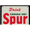 Image 2 : Drink Canada Dry Spur Cola Tin Sign MINT NOS