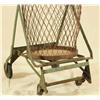 Image 3 : Vintage Wire Trash Can With Rolling Cart