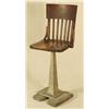 Image 1 : Oak Swivel Chair on Tall Metal Base