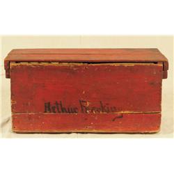 Arthur Freeking Red Painted Egg Box