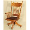 Image 1 : Oak Pressed High Back Desk Chair
