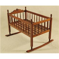 Pennsylvania Handmade Walnut Cradle