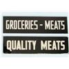 Image 1 : 2 Reverse Painted Glass Country Store Signs