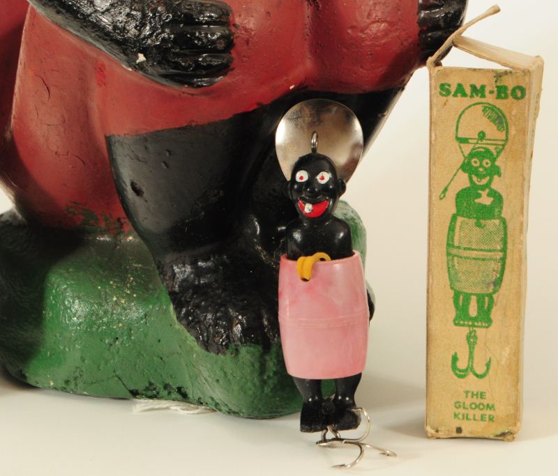 Sambo Fishing Lure, Black Americana Bank & Plate