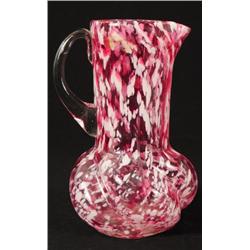 Hand Blown Art Glass Pitcher