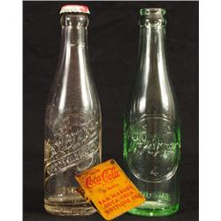 2 Dr. Pepper Bottles & Coca-Cola San Marcos Texas