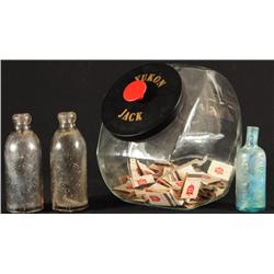 Yukon Jack Advertisng Counter Top Jar & Bottles