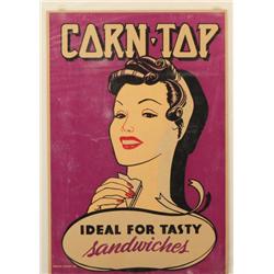 Corn Top Bread Advertising Poster