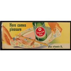 B-1 Lemon -Lime Soda Cardboard Advertising