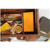 Image 9 : Old Wood Tacklebox with Assorted Tackle