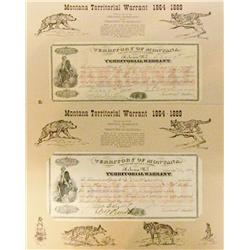 2 Montana Territorial warrant bounties: