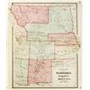 Image 1 : J. H. Colton’s Map of Nebraska, Dakota and Montana, 1864, multi-colored., 10 ½ “ x 9 ½”.