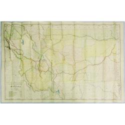 Railroad Commission Map of Montana, 1910, 38” x 50”,  full-colored.