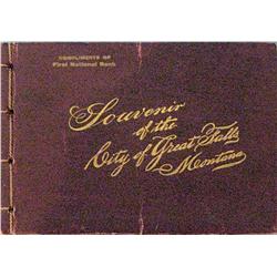 Souvenir of the City of Great Falls Montana, 1895, photogravures, 1st ed, rare, good condition.