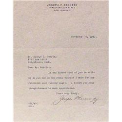 Autograph of Kennedy, Joseph (father of JFK),