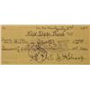 Image 1 : Sharp, J.H. (1859-1953), signed check dated 1952.