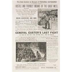 Broadside:  Custer and Sitting Bull, double-sided broadside