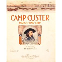 Sheet music, Camp Custer, 1917, fine cond.