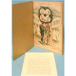 Blue & gray chromolithographic covers for Northern Pacific RR,