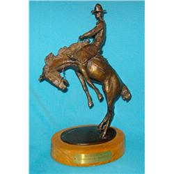 Ralston, J. K. bronze, Topping the Broomtail #20/100, 13 ½” h.