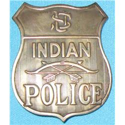 Rare Indian Police Badge ca. 1880-1895,