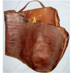 19th century saddlebag with hand painted lettering St. Joseph, Mo. W. F. & Co.