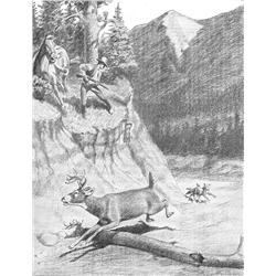 Will James (1892-1942),  A Change of Heart, carbon pencil, 1921. 11” x 9”.