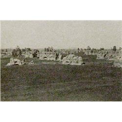 Cameron, Evelyn (1868-1928), Montana Badlands, vintage contact print, 1900 ca,  5” x 7”.