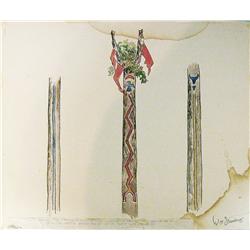 Standing, Wm. (1904-1951), medicine pole in center of medicine lodge,