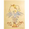 Image 1 : Standing, Wm. (1904-1951) watercolor, Thunderbird, Indian design, 1945, 17 ½” x 13 ½”.