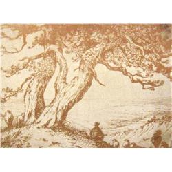 Kleiber, Hans etching plate, The Sheepherders, 4 ½” x 6”.