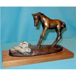 Ace Powell, bronze, Spooked #42/100,  6” high.